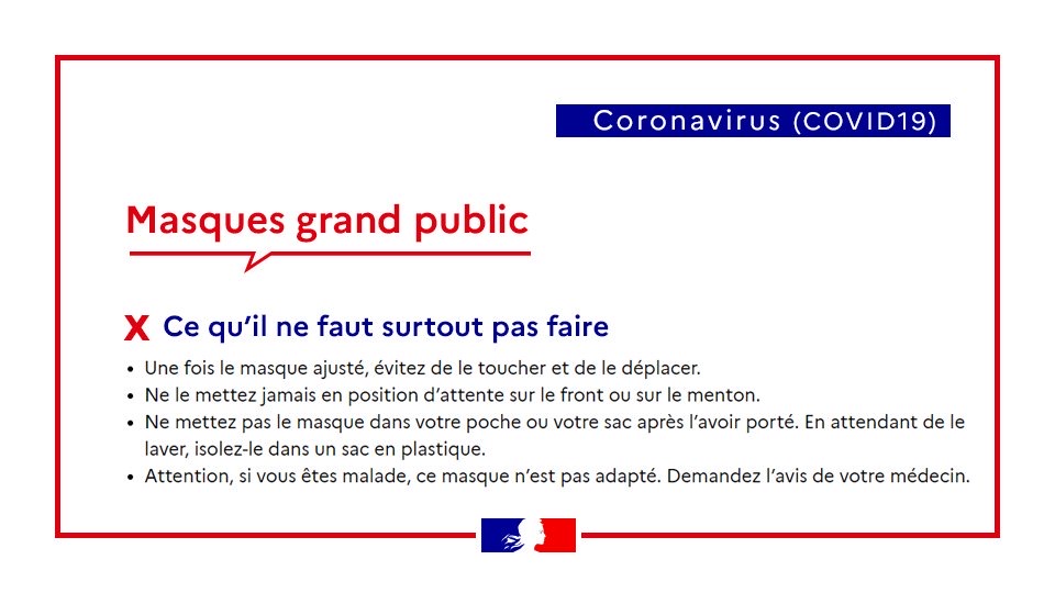 Bien porter un masque grand public