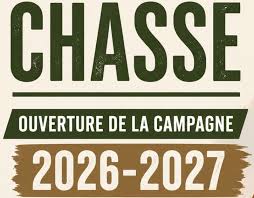 Jours de chasse Saison 2026-2027